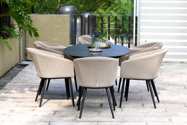Ambition 6 Seat Oval Dining Set | Taupe  Maze   