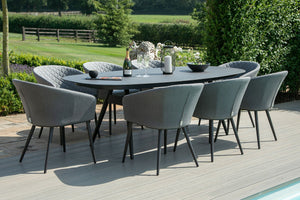 Ambition 8 Seat Oval Dining Set | Flanelle