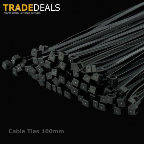 Black Cables Ties 100mm x 2.5mm (100 Pack)