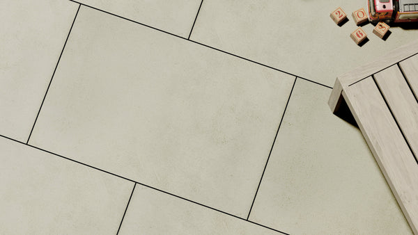 Blyth™ | Cream Stone Effect Porcelain Paving Tiles (60x90x2cm)