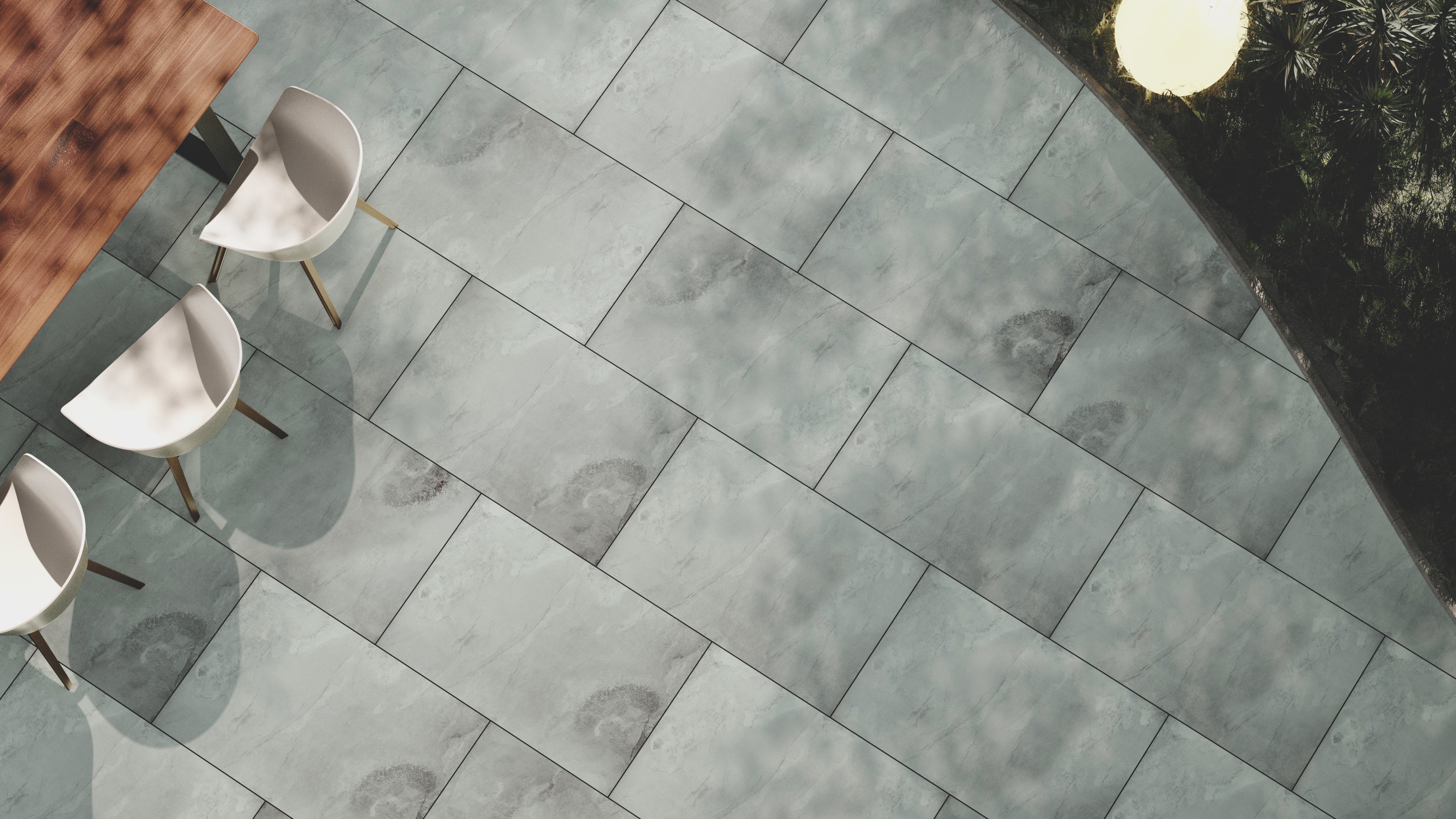 Bowhill™ | Grey Stone Effect Porcelain Paving Tiles (60x90x2cm)