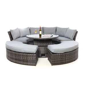 Chelsea Lifestyle Suite with Glass Table Top | Grey  Maze   