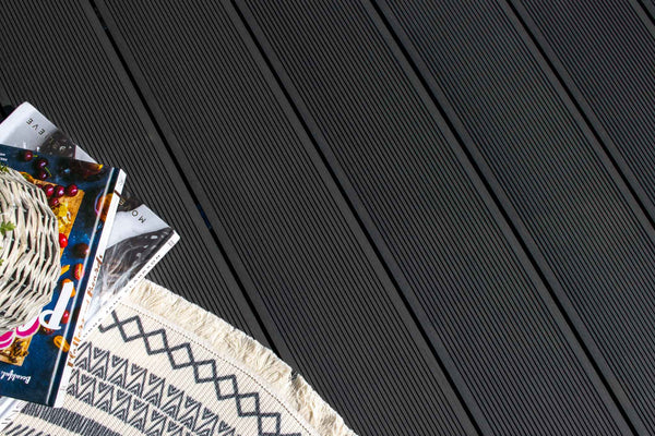 Classic™ | Black Grooved Composite Decking (3.6m length) Contemporary Decking 57.6003   