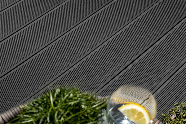 Classic™ | Black Grooved Composite Decking (3.6m length) Contemporary Decking 57.6003   