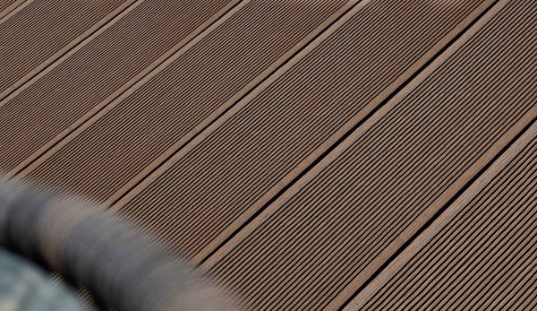 Classic™ | Dark Brown Grooved Composite Decking (3.6m length) Contemporary Decking 57.6   