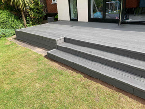 Classic™ | Light Grey Grooved Composite Decking (3.6m length) Contemporary Decking 57.6002   