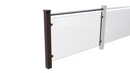 Composite and Glass Balustrade (1.135m panel) | Dark Brown