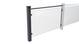 Composite and Glass Balustrade (1.135m panel) | Light Grey
