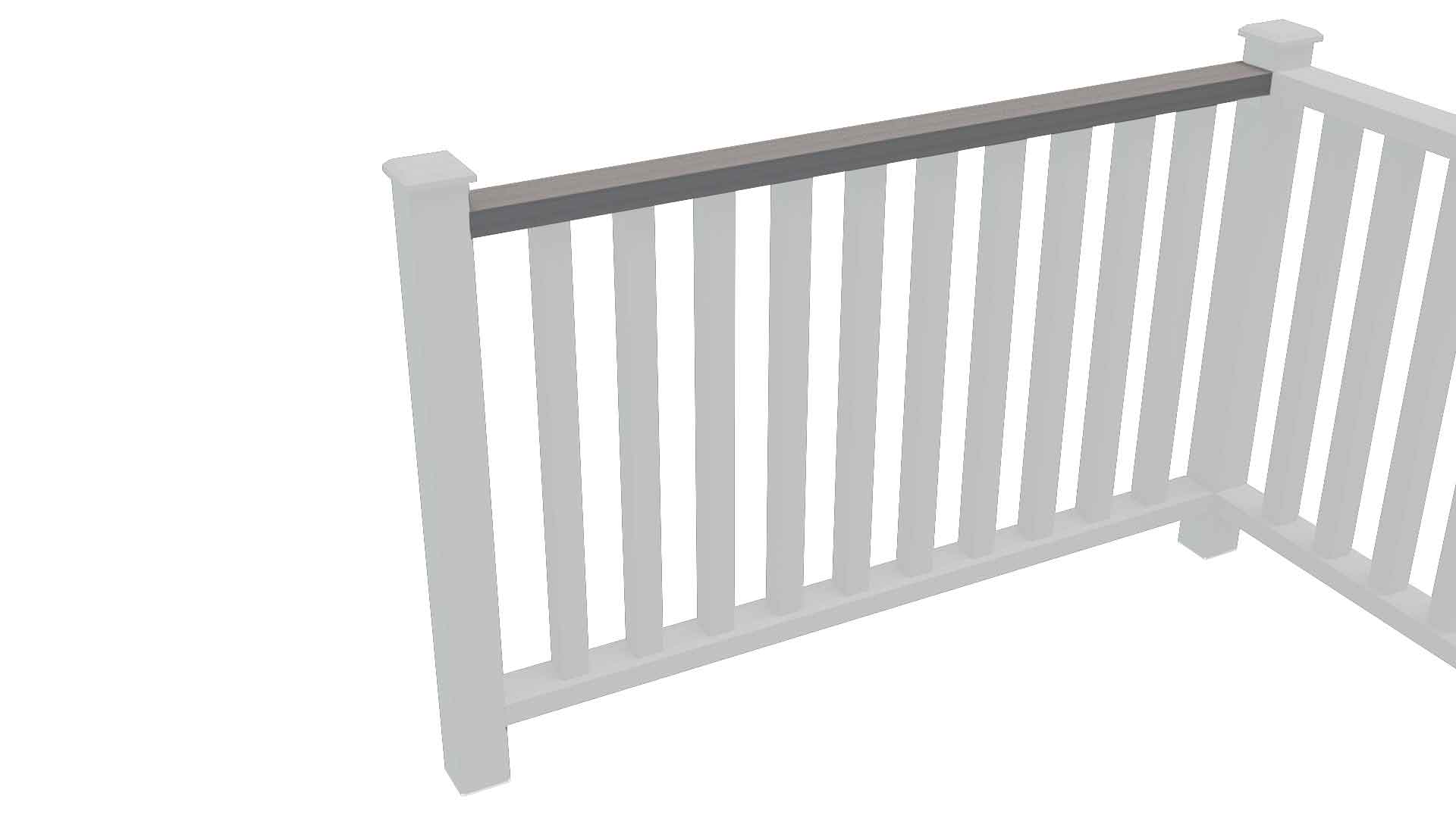 Composite Balustrade Handrail (1.8m length) | Natural Grey