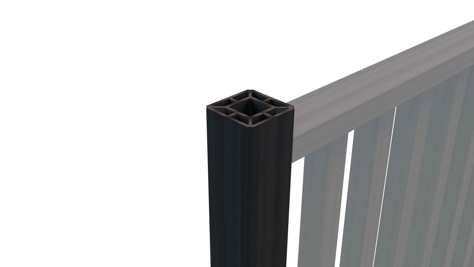 Composite Balustrade Post Kit (2.4m length) | Black