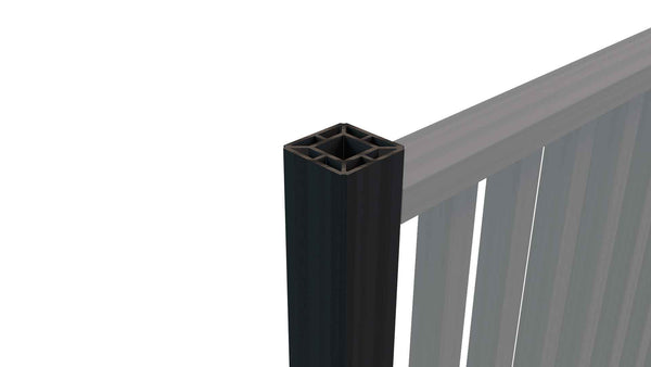Composite Balustrade Post (2.4m length) | Dark Grey