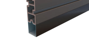 Composite Fencing Aluminium Bottom Rail (1.83m length) | Dark Brown
