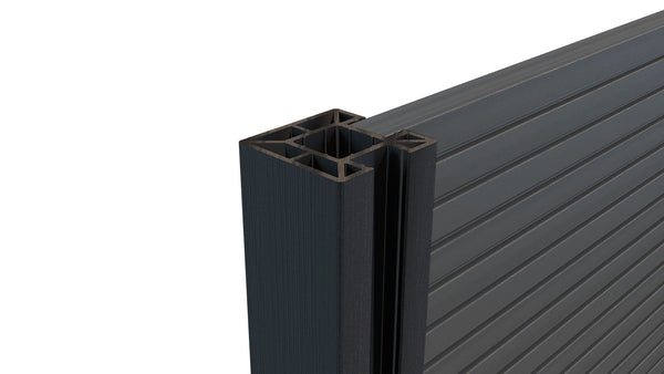 Composite Fencing Corner Post (1.94m length) | Black  Ecoscape UK   