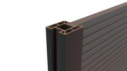 Composite Fencing Inline Post (1.94m length) | Dark Brown