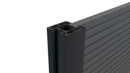 Composite Fencing Inline Post (3m length) | Black