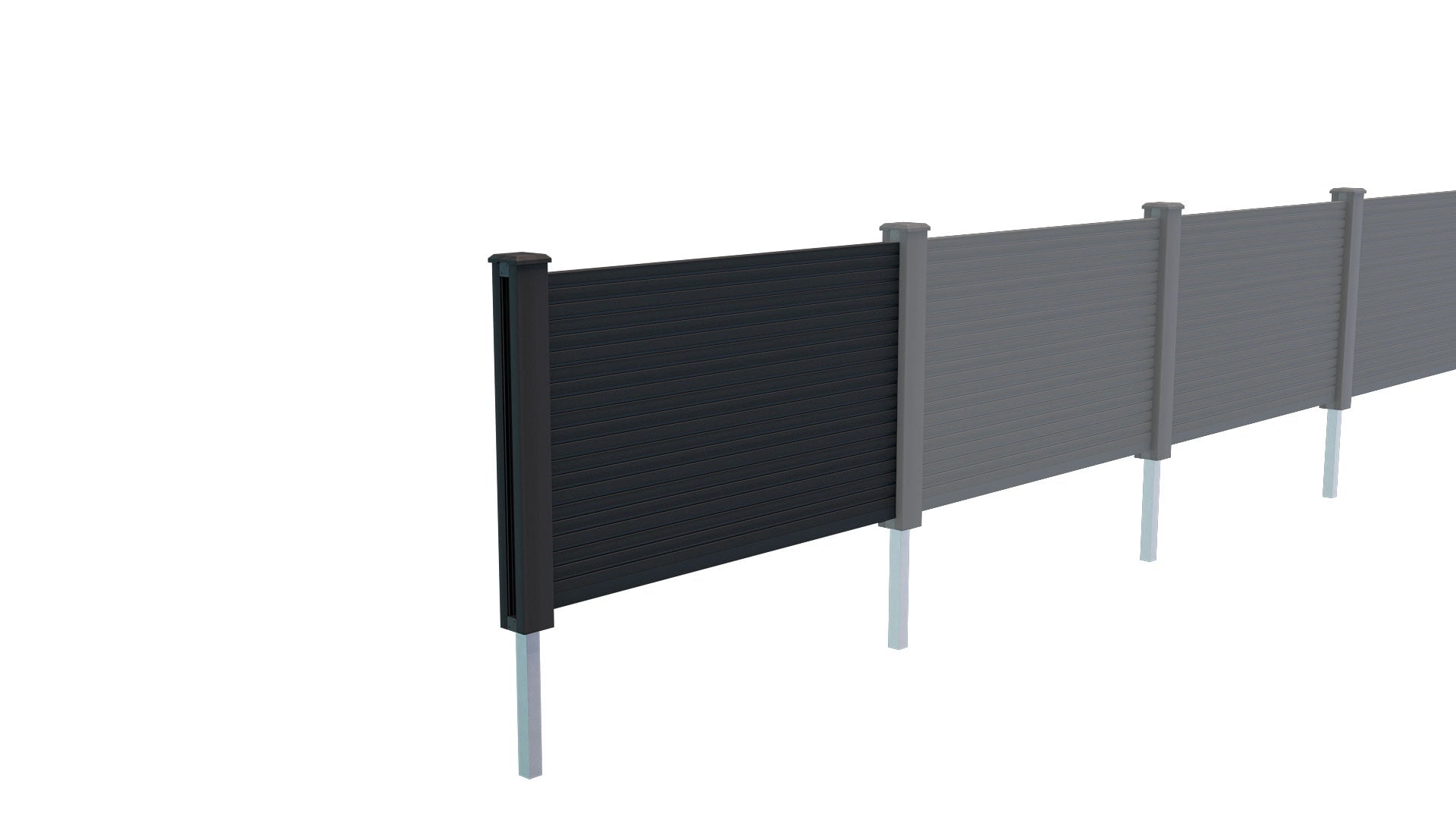 Composite Fencing Panels (1.83m x 1.23m) | Black