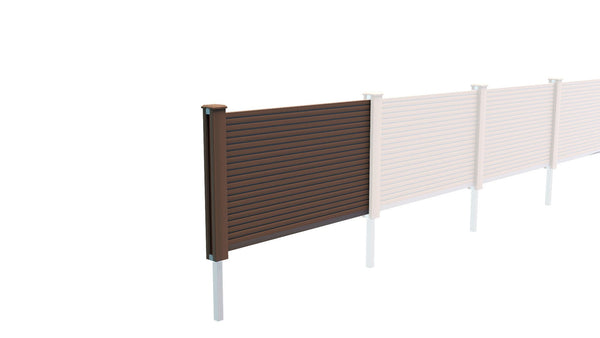 Composite Fencing Panels (1.83m x 1.23m) | Dark Brown  Ecoscape UK   
