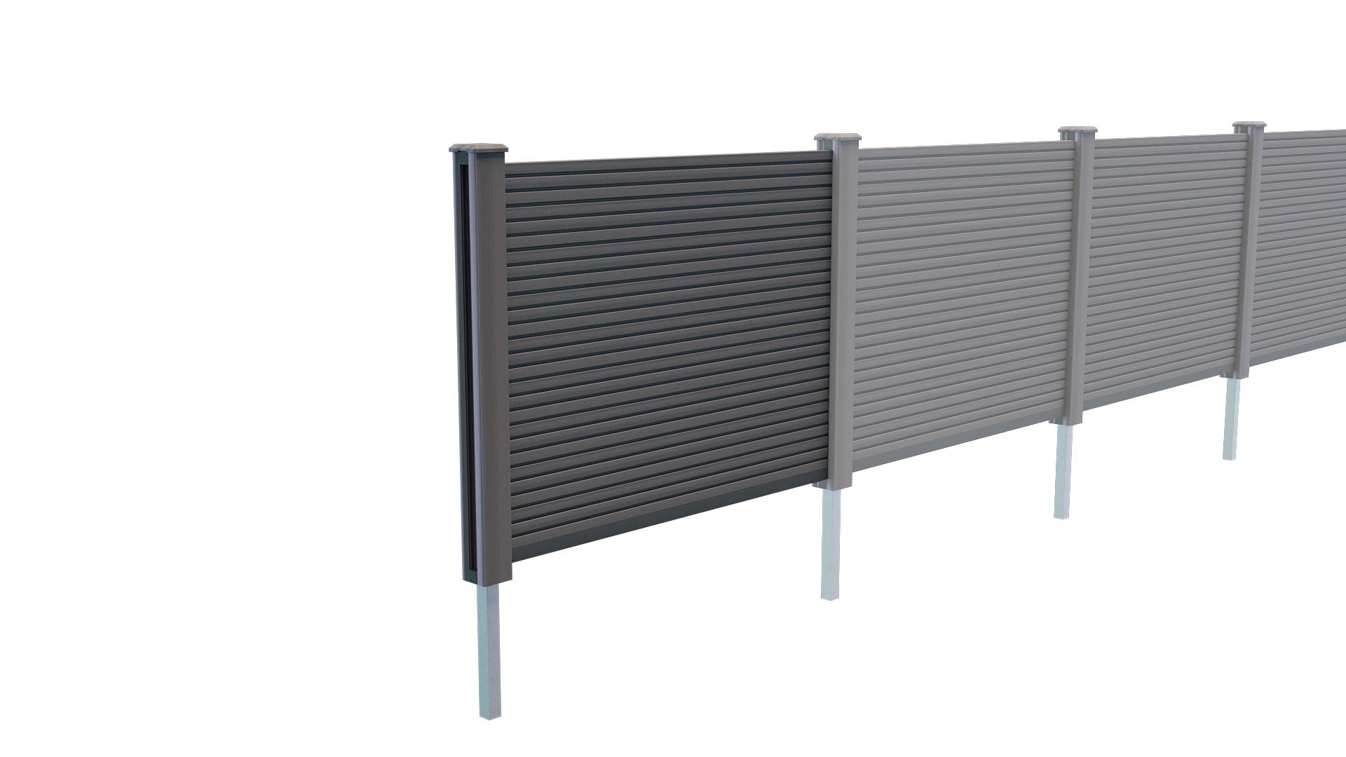 Composite Fencing Panels (1.83m x 1.53m) | Light Grey
