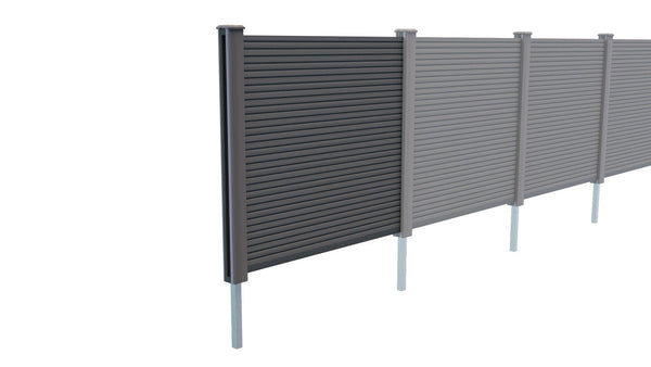Composite Fencing Panels (1.83m x 1.83m) | Light Grey  Ecoscape UK   