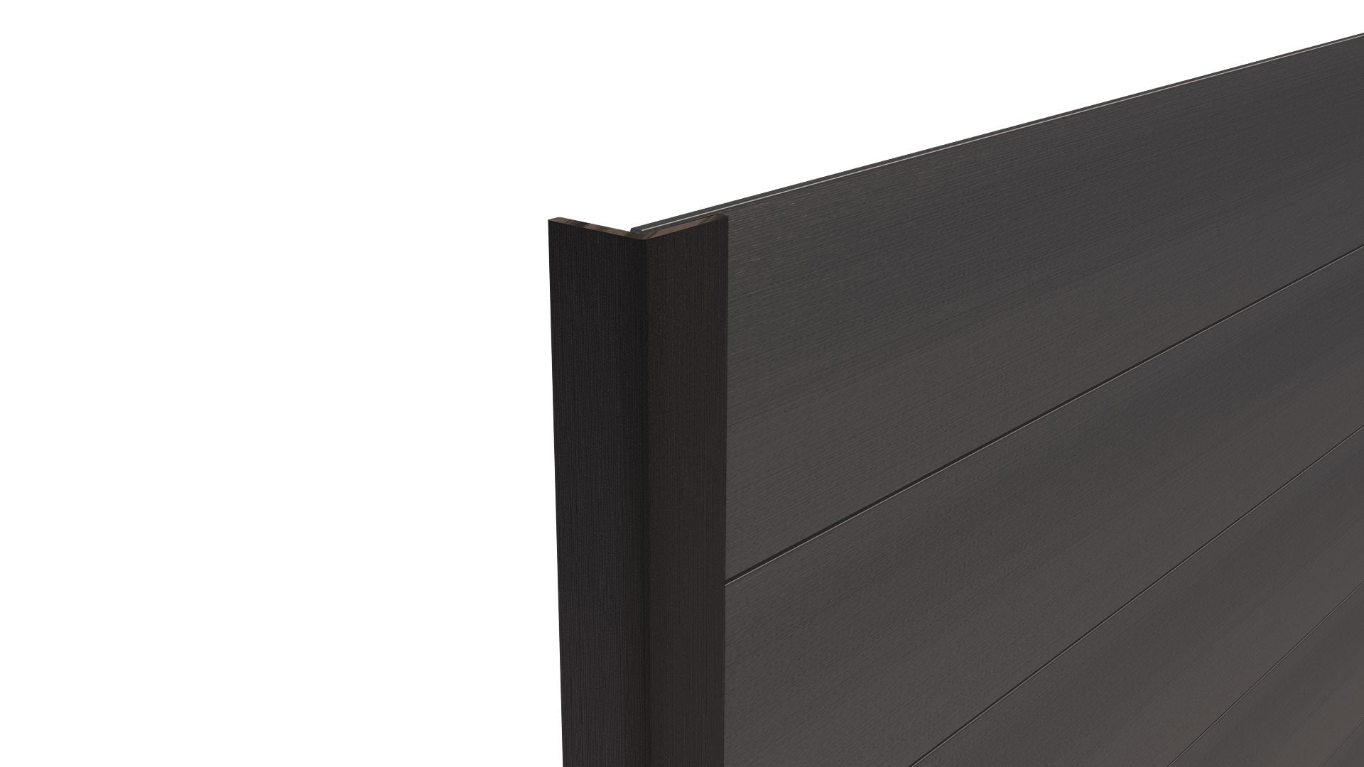 Composite Panel Cladding Angled Trim (3m length) | Black