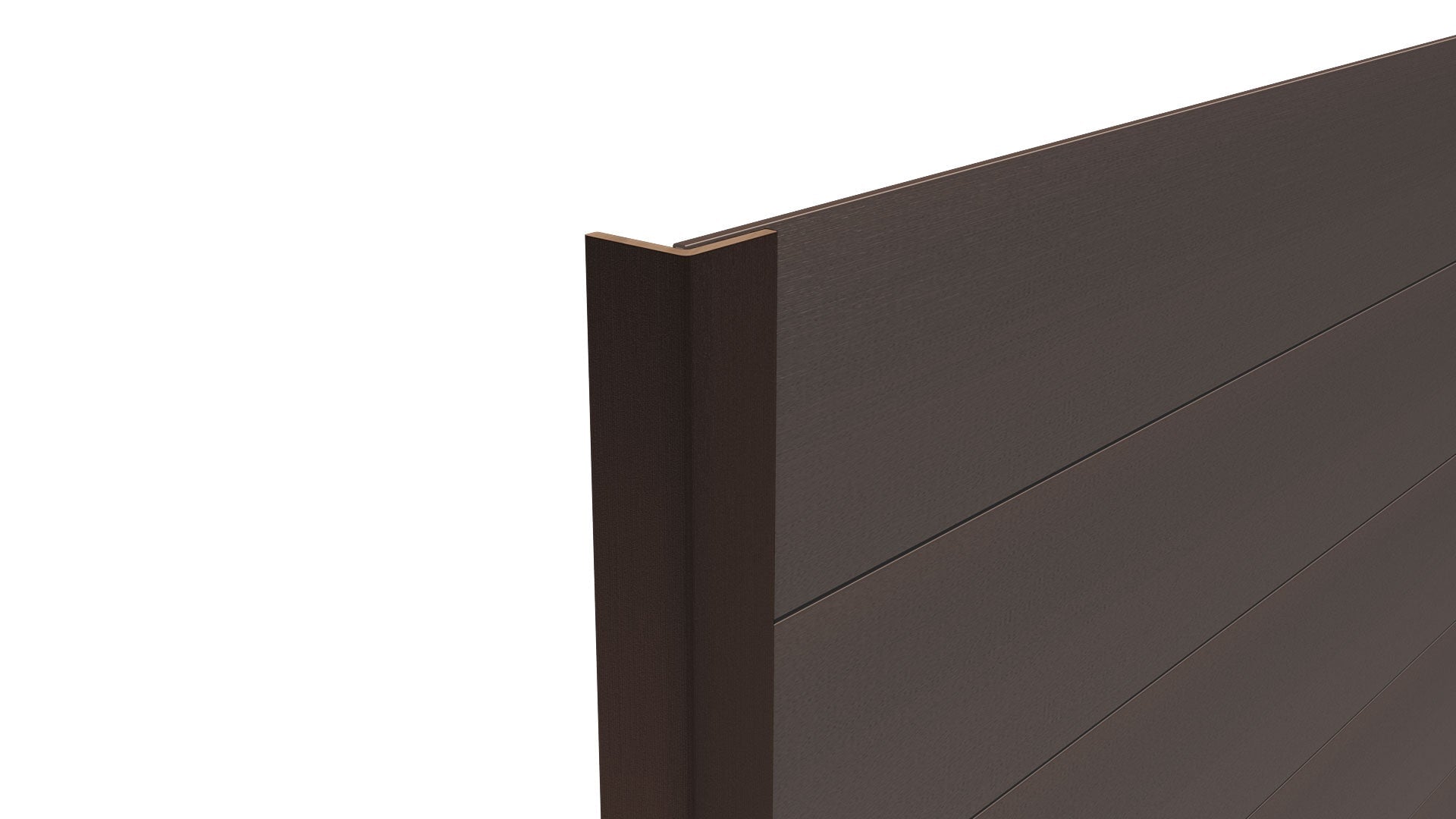 Composite Panel Cladding Angled Trim (3m length) | Dark Brown