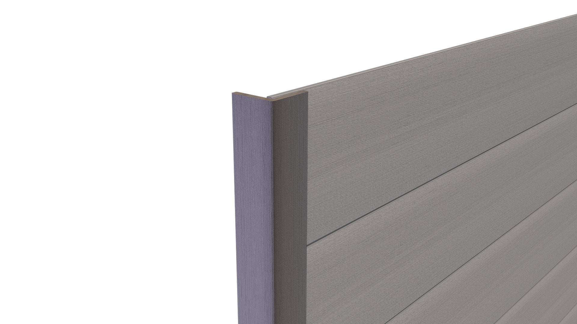 Composite Panel Cladding Angled Trim (3m length) | Light Grey