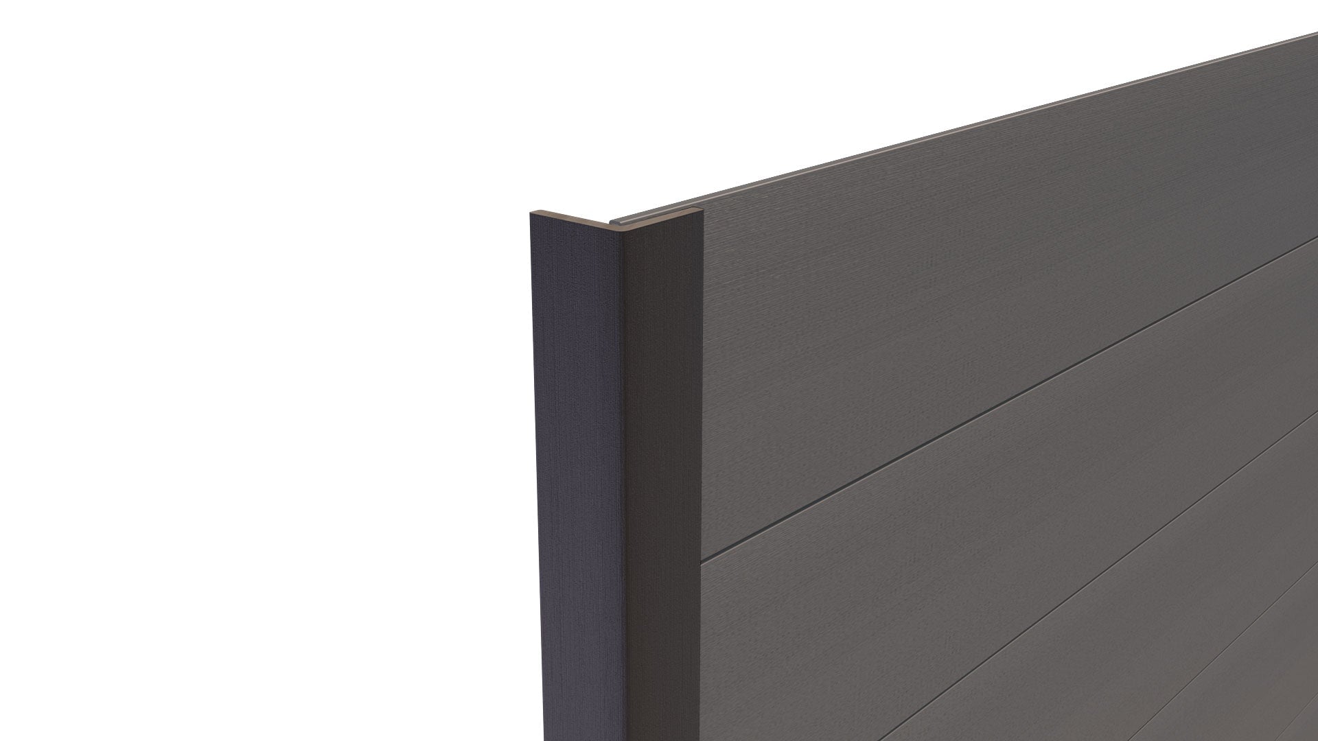 Composite Panel Cladding Angled Trim (3m length) | Mid Grey
