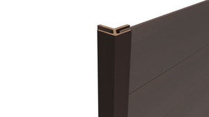 Composite Panel Cladding External Corner Trim (3.6m length) | Dark Brown  Ecoscape UK   