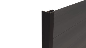 Composite Panel Cladding F Trim (3.6m length) | Black  Ecoscape UK   