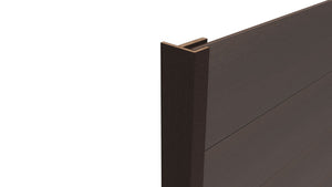 Composite Panel Cladding F Trim (3.6m length) | Dark Brown  Ecoscape UK   