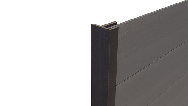 LuxxeClad™ Composite Panel Cladding F Trim (3.6m length) | Mid Grey Ningbo Helong New Material Co Ltd