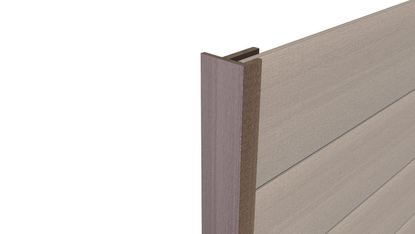 LuxxeClad™ Composite Panel Cladding F Trim (3.6m length) | Natural Grey Ningbo Helong New Material Co Ltd