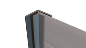 Composite Panel Cladding Internal Corner Trim (3.6m length) | Light Grey  Ecoscape UK   