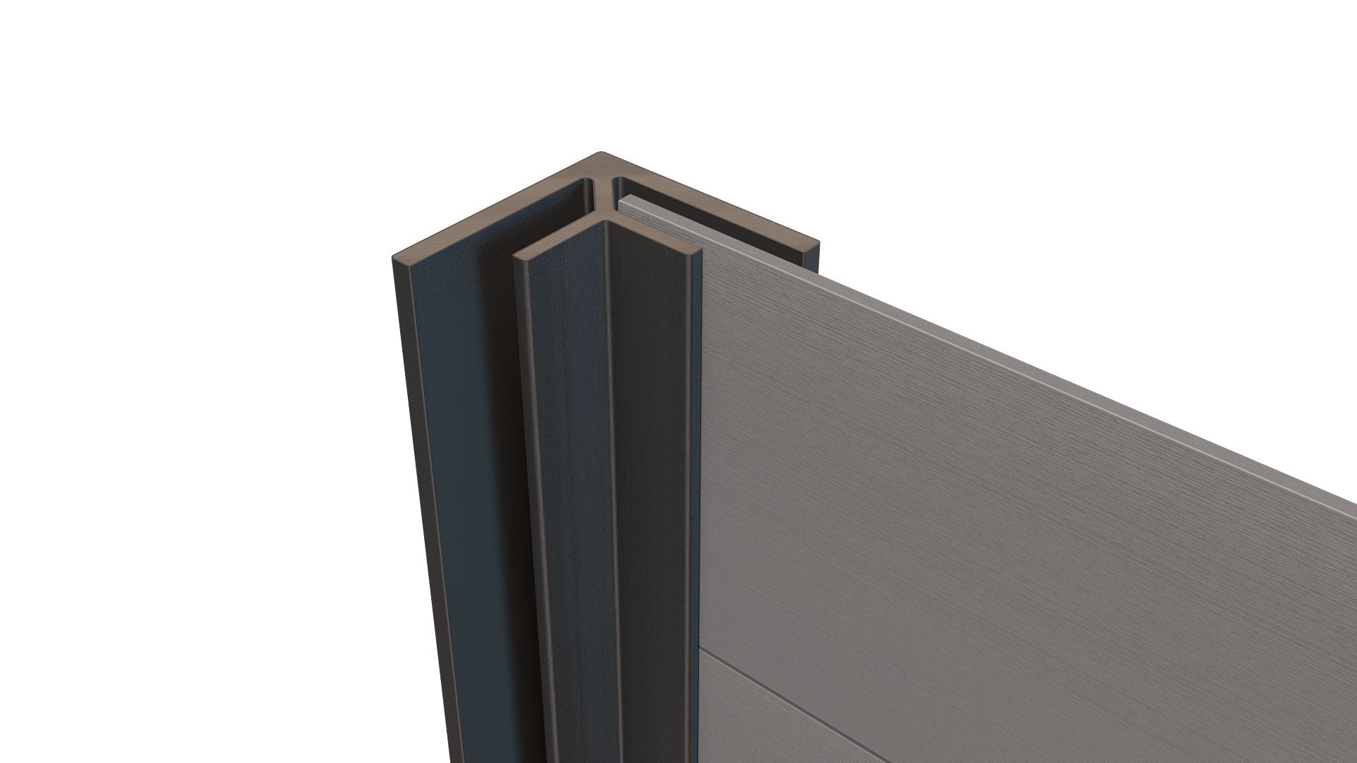 Composite Panel Cladding Internal Corner Trim (3.6m length) | Mid Grey