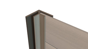 Composite Panel Cladding Internal Corner Trim (3.6m length) | Natural Grey  Ecoscape UK   