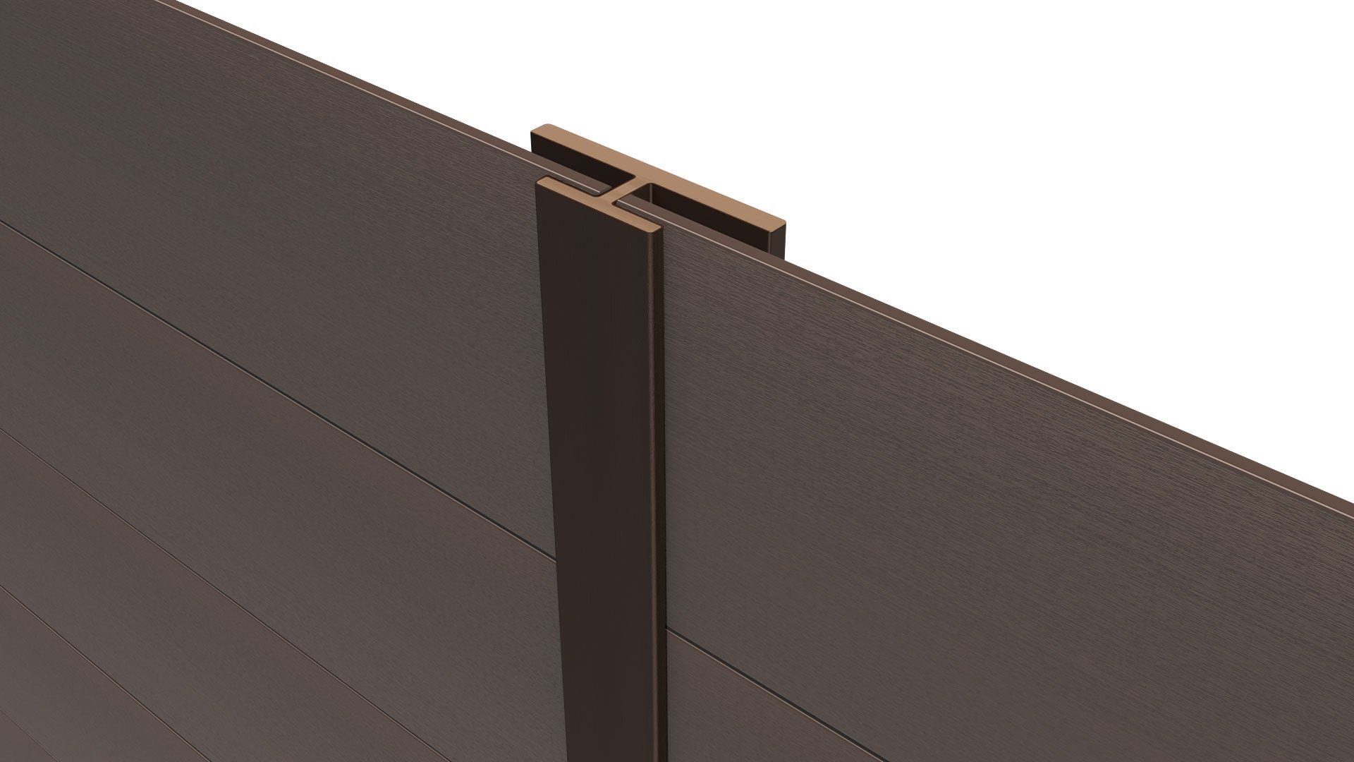 Composite Panel Cladding Joint Trim (3.6m length) | Dark Brown