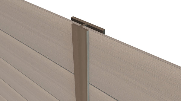 LuxxeClad™ Composite Panel Cladding Joint Trim (3.6m length) | Natural Grey Ningbo Helong New Material Co Ltd