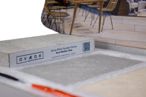 Cream and White Porcelain Paving Sample Box (Choice of 3)