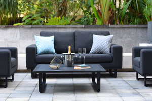 Ethos 2 Seat Sofa Set | Charcoal  Maze   