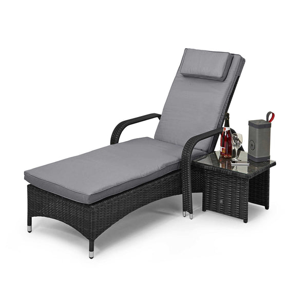 Florida Sunlounger | Grey  Maze   