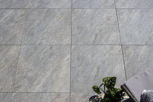Full Tile Samples Stone Effect Porcelain Sample OVAEDA® Composite Decking & Porcelain Paving Millden™ | Light Grey Stone Effect 45x90x2cm  