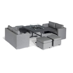 Fuzion Sofa Cube Set with Fire Pit  | Flanelle