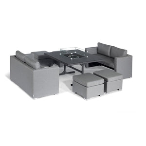 Fuzion Sofa Cube Set with Fire Pit  | Flanelle  Maze   