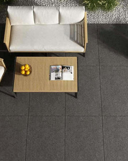Fyvie™ | Black Stone Effect Porcelain Paving Tiles (60x90x2cm)