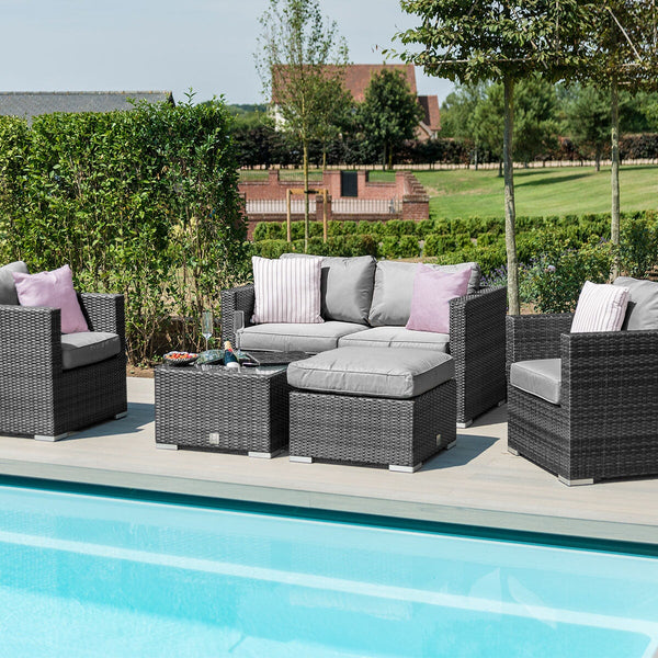 Georgia 2 Seat Sofa Set with Ice Bucket | Grey  Maze   