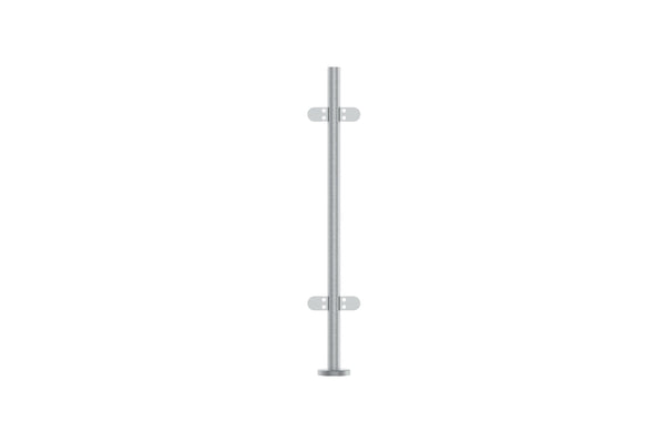 Glass Balustrade 42.4mm Mid Post Fully Assembled 978mm Long - Plain Top | Stainless 316  FH Brundle   