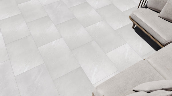 Himalayan™  | White Stone Effect Porcelain Paving Tiles (60x90x2cm)  Paving Stock   