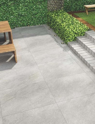 Huntley™ | Light Grey Stone Effect Porcelain Paving Tiles (60x90x2cm)  MPG Stone   