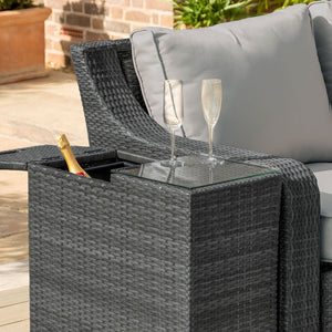 Ice Bucket Side Table | Grey | Flat Weave  Maze   