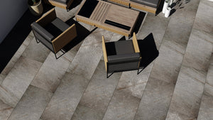 Indio™ | Dark Grey Stone Effect Porcelain Paving Tiles (60x120x2cm)  Tilespace   